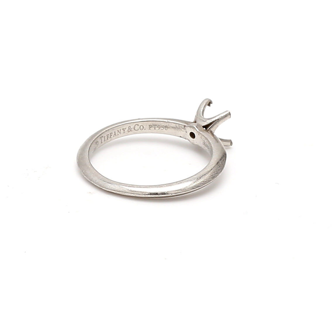 Tiffany & Co Vintage 3.40 Grams Size 5 Platinum Semi Mount Ring