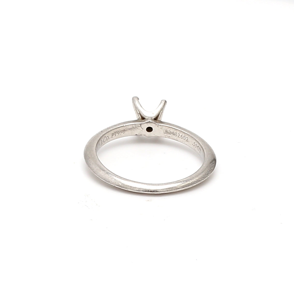 Tiffany & Co Vintage 3.40 Grams Size 5 Platinum Semi Mount Ring