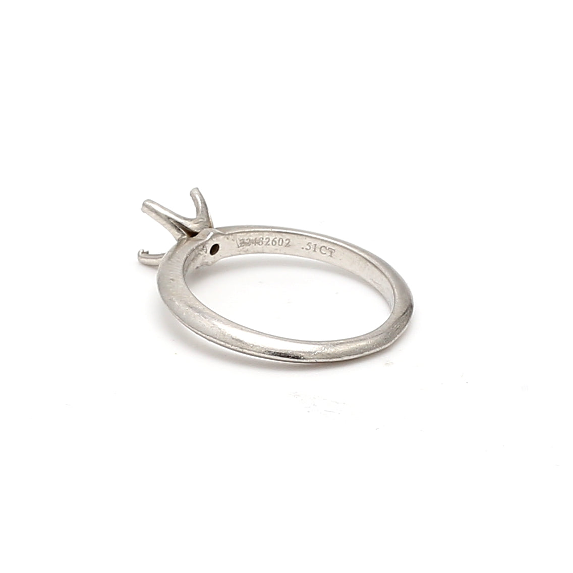 Tiffany & Co Vintage 3.40 Grams Size 5 Platinum Semi Mount Ring