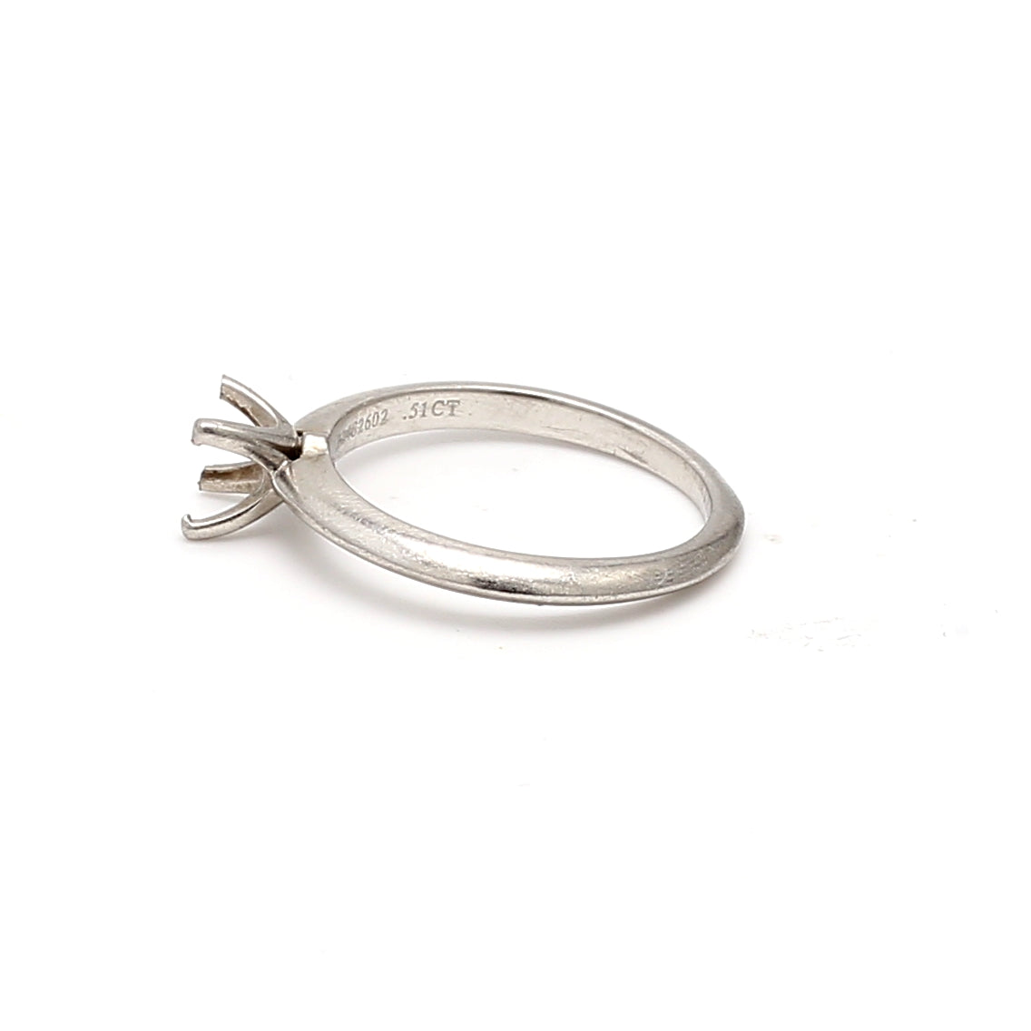 Tiffany & Co Vintage 3.40 Grams Size 5 Platinum Semi Mount Ring