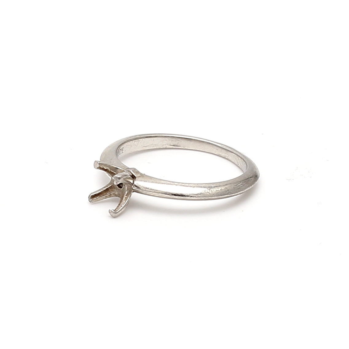 Tiffany & Co Vintage 3.40 Grams Size 5 Platinum Semi Mount Ring