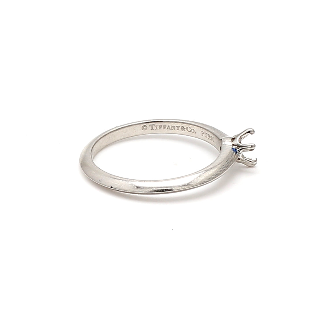 Tiffany & Co Vintage 3.40 Grams Size 6 Platinum Semi Mount Ring