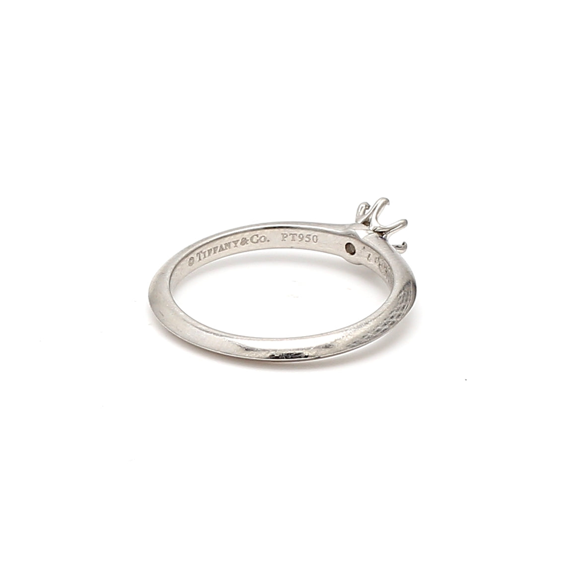 Tiffany & Co Vintage 3.40 Grams Size 6 Platinum Semi Mount Ring