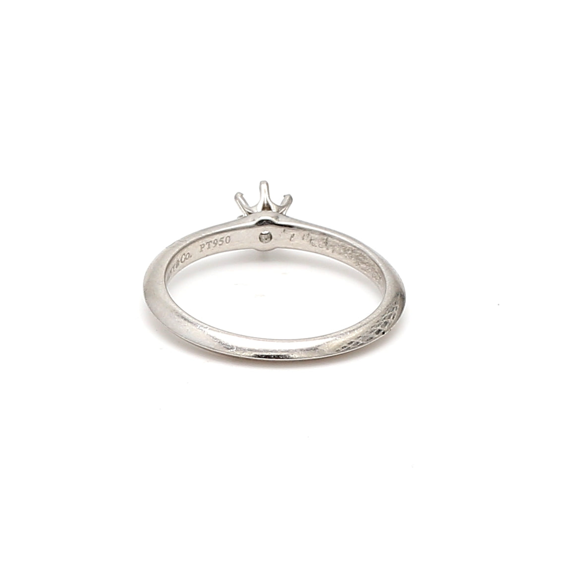 Tiffany & Co Vintage 3.40 Grams Size 6 Platinum Semi Mount Ring