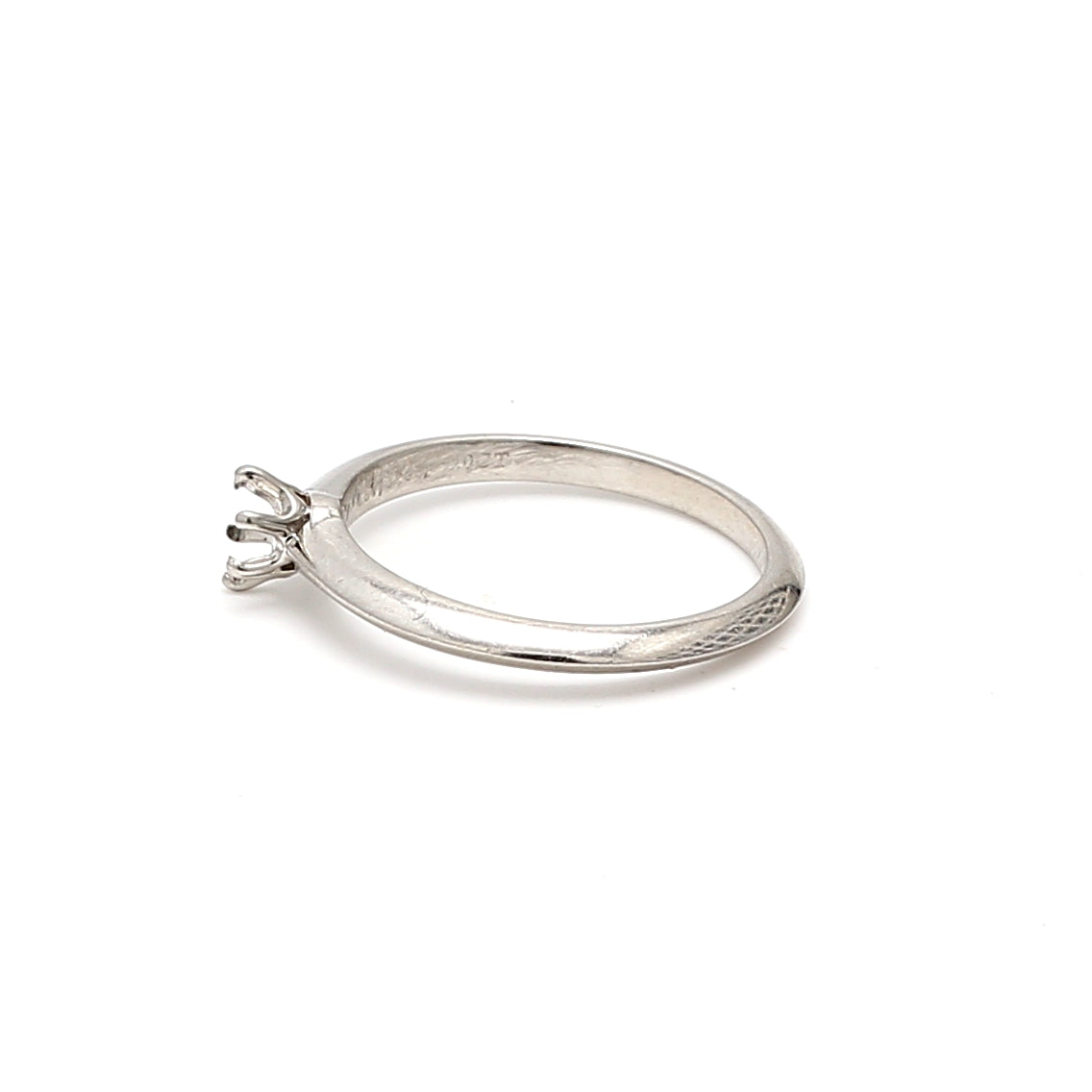 Tiffany & Co Vintage 3.40 Grams Size 6 Platinum Semi Mount Ring
