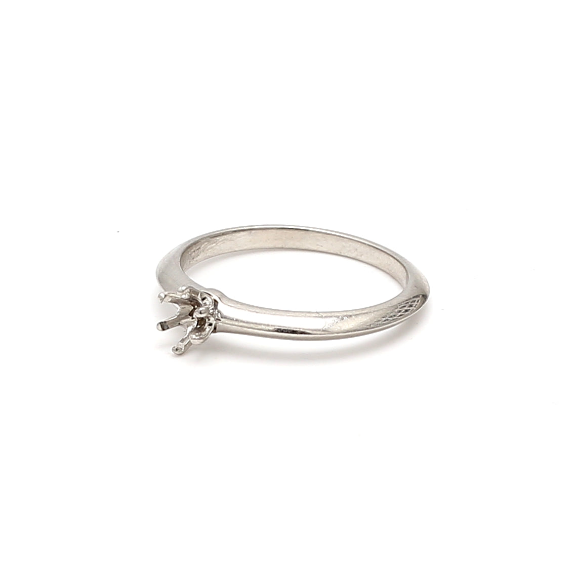 Tiffany & Co Vintage 3.40 Grams Size 6 Platinum Semi Mount Ring