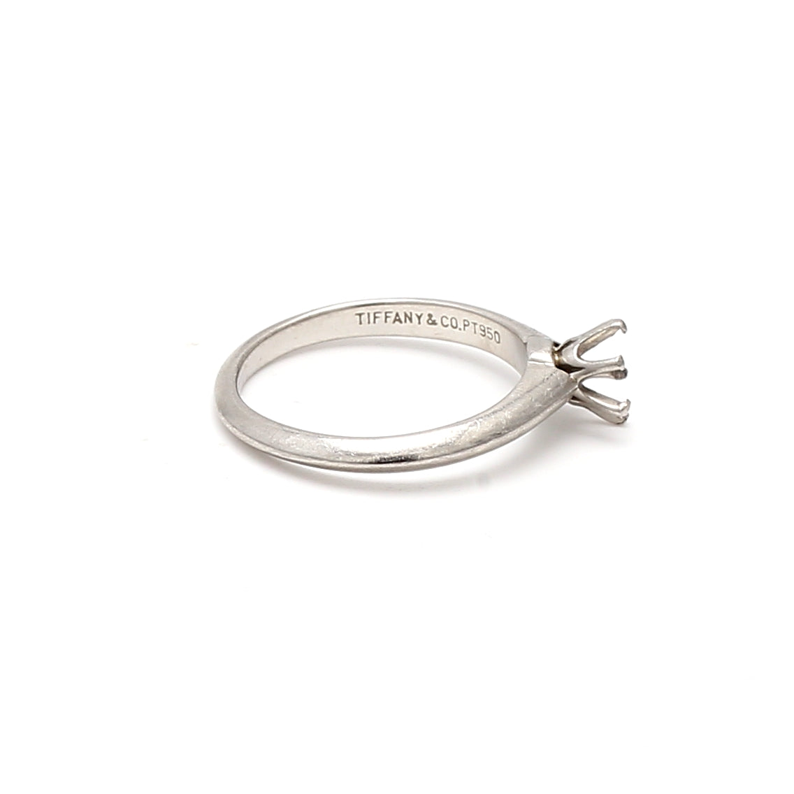 Tiffany & Co Vintage 3.40 Grams Size 5 Platinum Semi Mount Ring