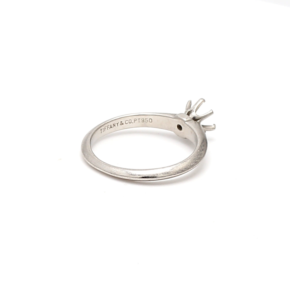 Tiffany & Co Vintage 3.40 Grams Size 5 Platinum Semi Mount Ring