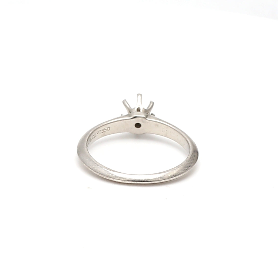 Tiffany & Co Vintage 3.40 Grams Size 5 Platinum Semi Mount Ring