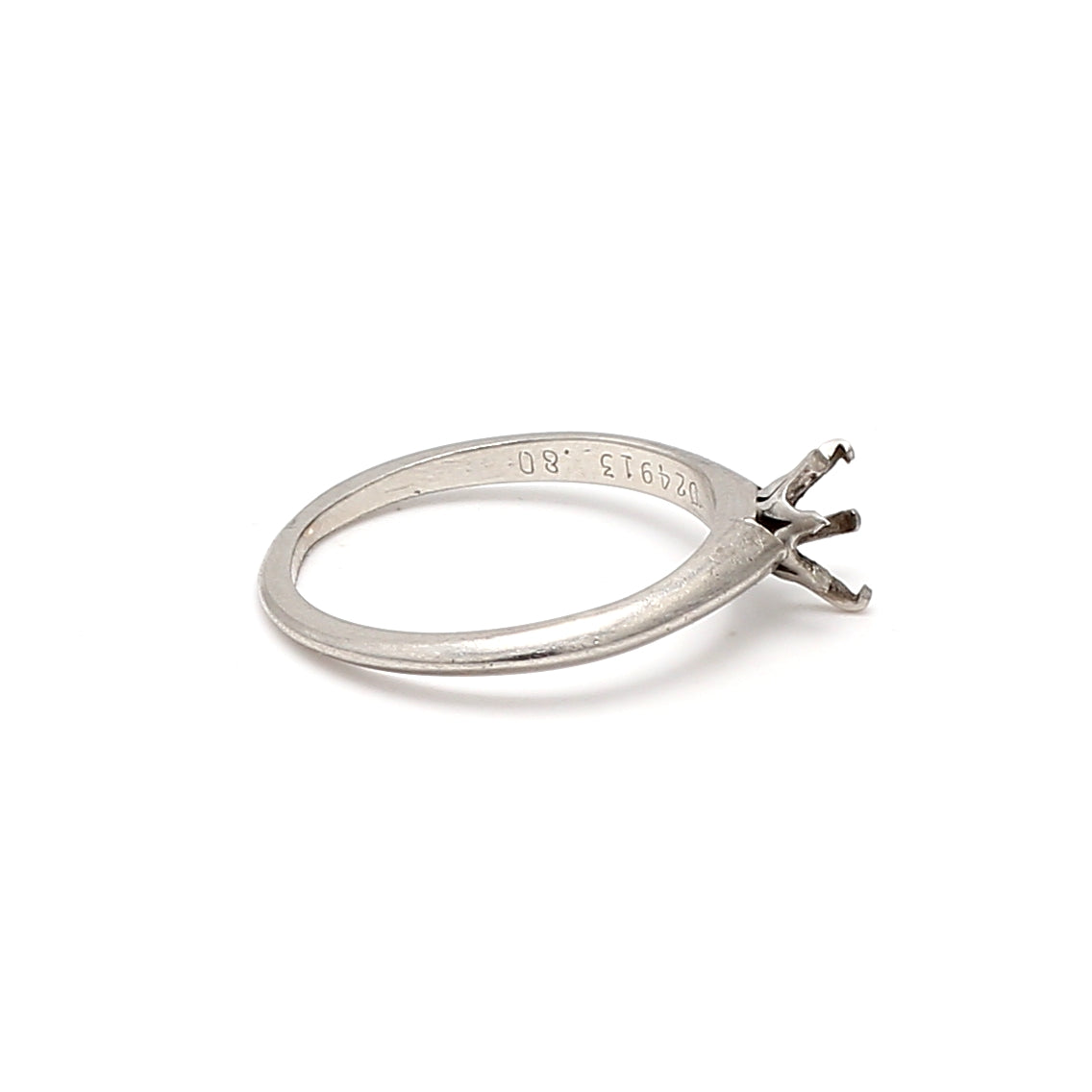 Tiffany & Co Vintage 3.10 Grams size 6 Platinum Semi Mount Ring
