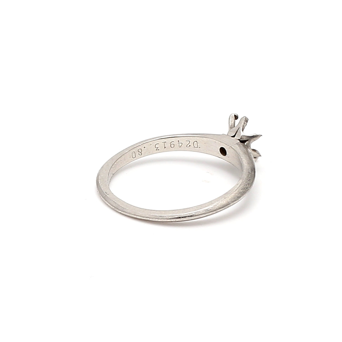 Tiffany & Co Vintage 3.10 Grams size 6 Platinum Semi Mount Ring