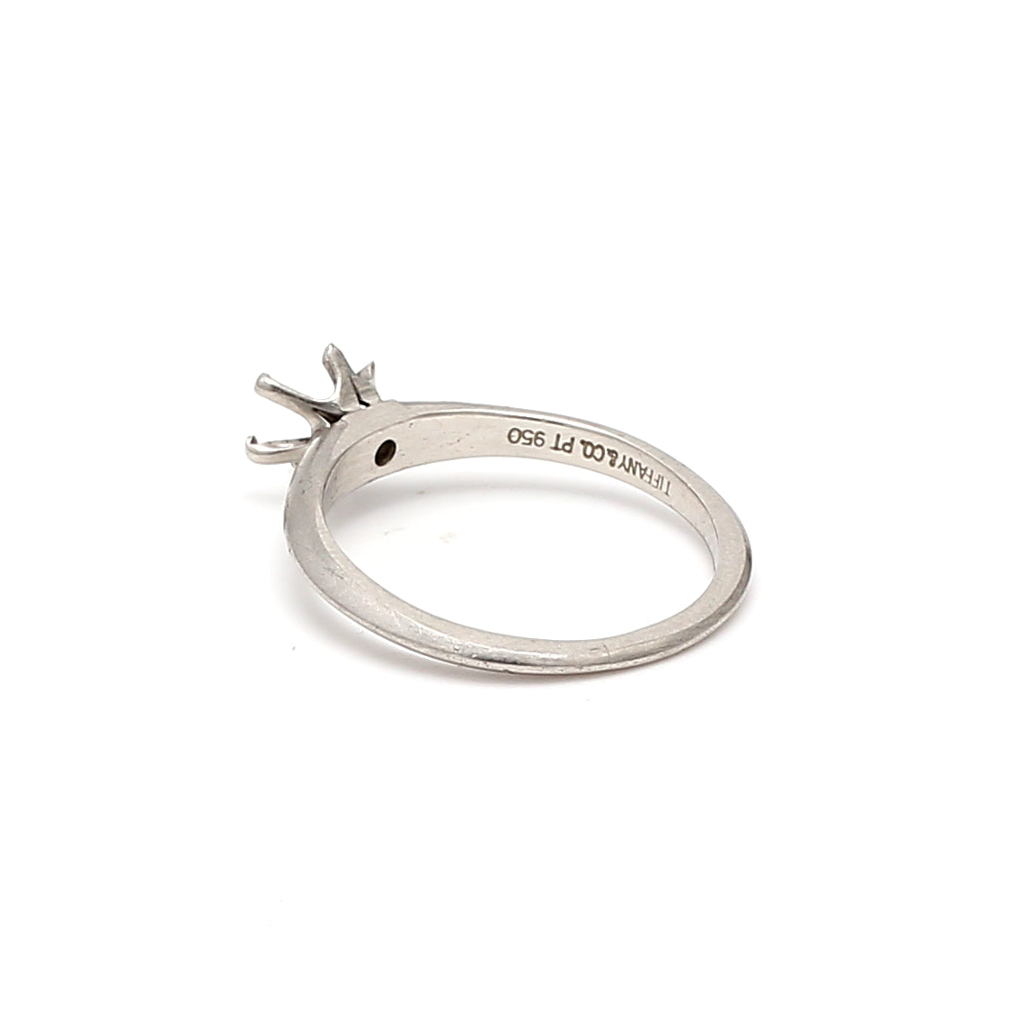 Tiffany & Co Vintage 3.10 Grams size 6 Platinum Semi Mount Ring