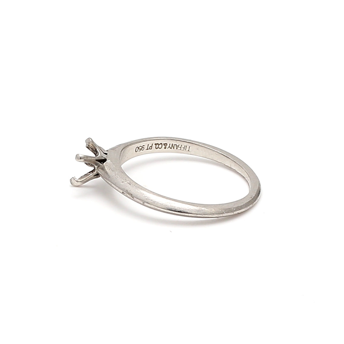 Tiffany & Co Vintage 3.10 Grams size 6 Platinum Semi Mount Ring