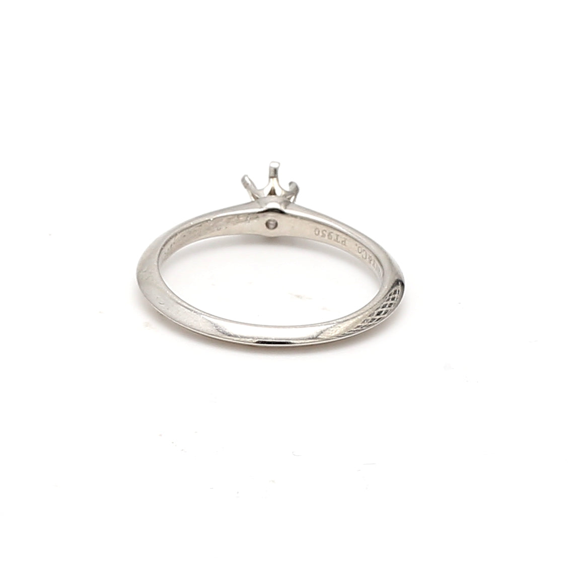 Tiffany & Co Vintage 3.20 Grams Size 6 Platinum Semi Mount Ring
