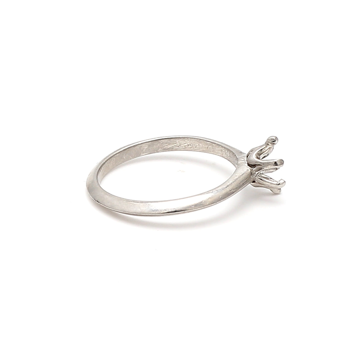 Tiffany & Co Vintage 3.30 Grams Size 6 Platinum Semi Mount Ring