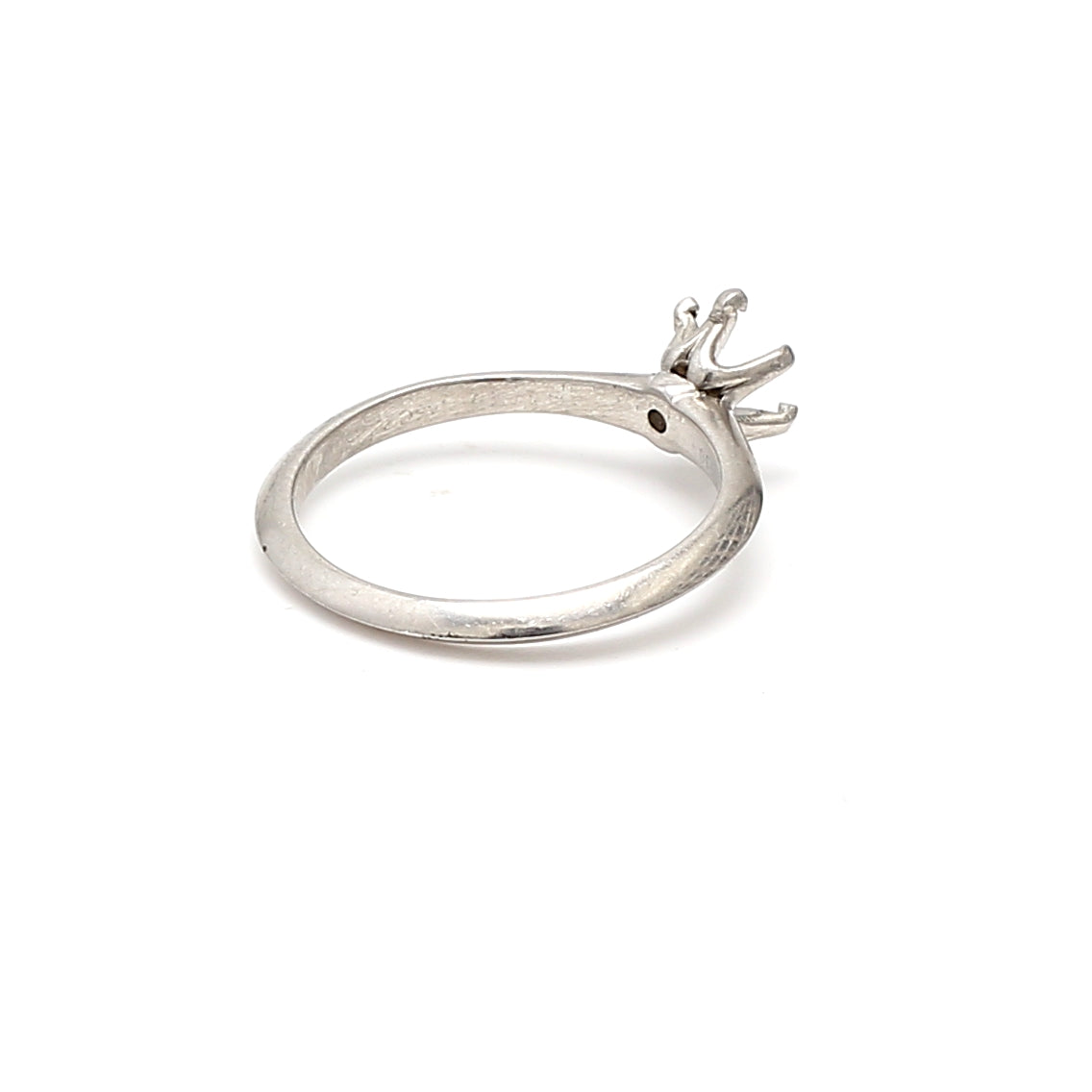 Tiffany & Co Vintage 3.30 Grams Size 6 Platinum Semi Mount Ring