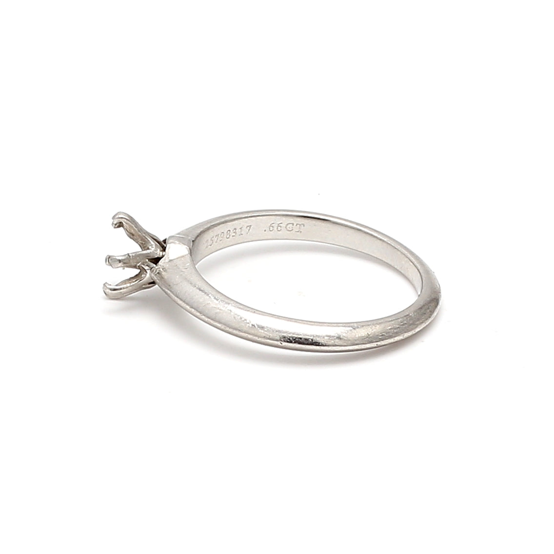Tiffany & Co Vintage 5.50 Grams Size 7.25 Platinum Semi Mount Ring