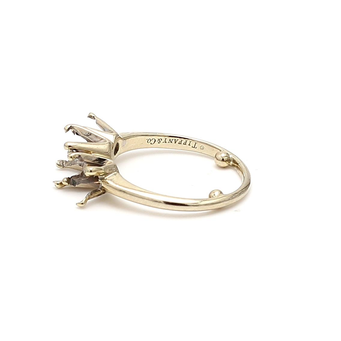Tiffany & Co Vintage 3.10 Grams 18 Karat White Gold Semi Mount Ring