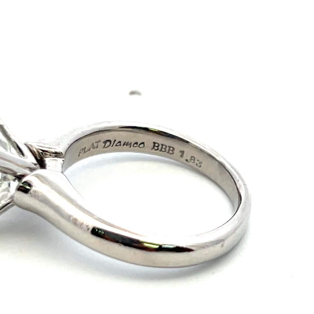 4.33 Carat Round Brilliant I SI2 Diamond Platinum Engagement Ring