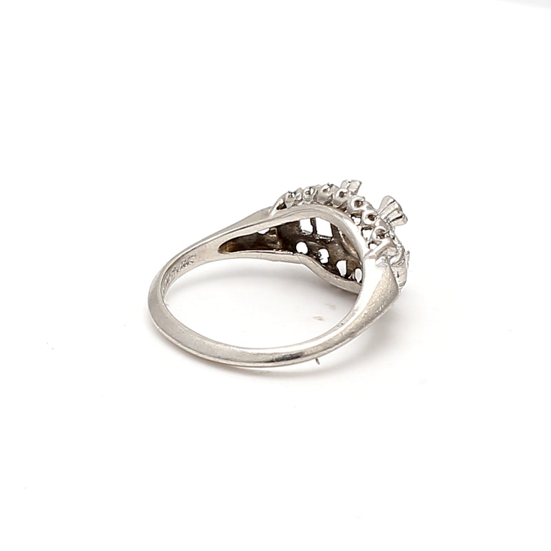 Vintage 3.70 Grams Size 4 Platinum Semi Mount Ring