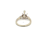 0.30 Carat Tapered Baguette Shape J VS2 Diamond Platinum Semi Mount Ring