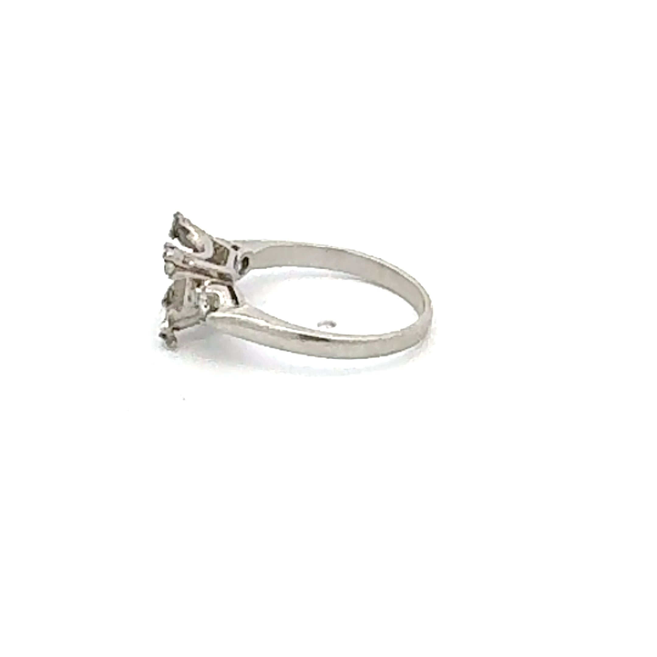 0.10 Carat Round Brilliant H SI1 Diamond Platinum Semi Mount Ring