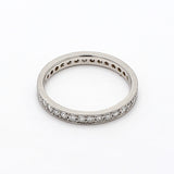 0.64 Carat Round Brilliant F VS1 Diamond Platinum Band Ring