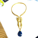 Lalaoonis Ram Head Vintage 177.80 Grams 24 Karat Yellow Gold Collar Necklace