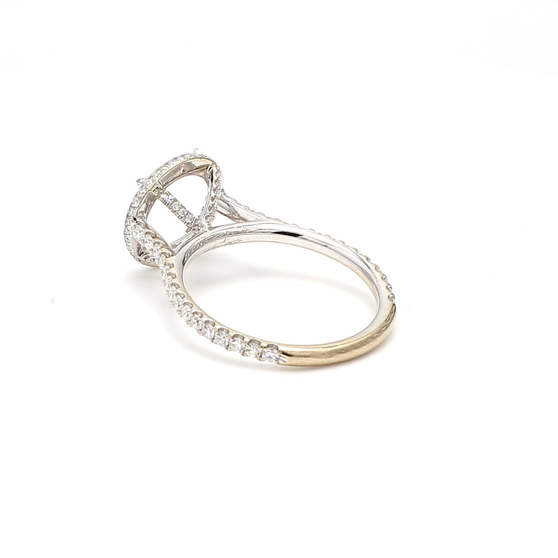 0.35 Carat Round Brilliant G VS1 Diamond 14 Karat White Gold Semi Mount Ring