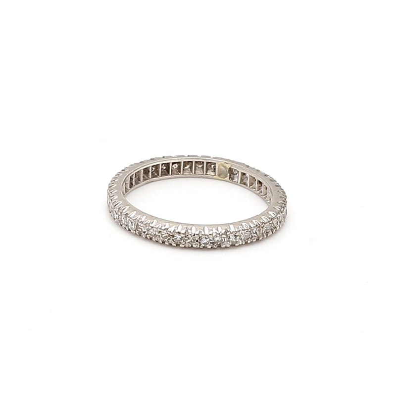 Carat Round Brilliant I I1 Diamond Platinum Band Ring