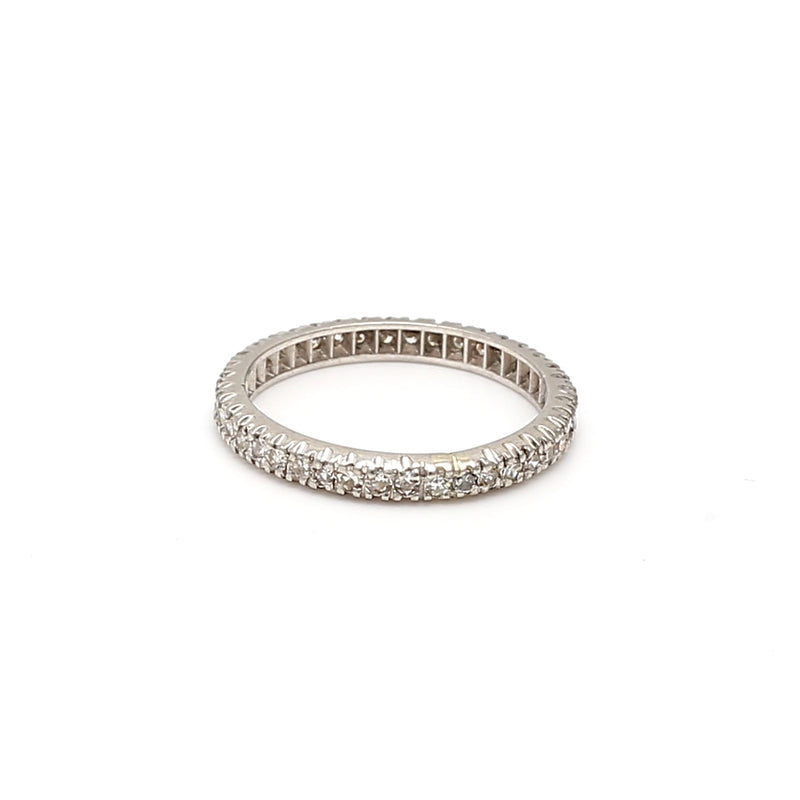 Carat Round Brilliant I I1 Diamond Platinum Band Ring