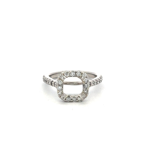 0.60ct Round Brilliant Diamond Semi-Mount Ring in Platinum Hold 2.50 CT Stone