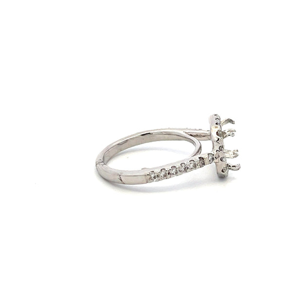 0.60ct Round Brilliant Diamond Semi-Mount Ring in Platinum Hold 2.50 CT Stone