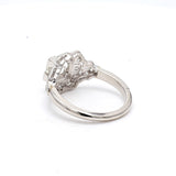 1.44 Carat Old European Cut I VVS1 Diamond Platinum Art Deco Ring