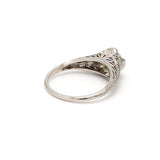 1.49 Carat Old European Cut M-SI1 Diamond Platinum Engagement Ring