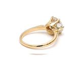 2.30 Carat Old European Cut I I1 Diamond 18 Karat Yellow Gold Engagement Ring