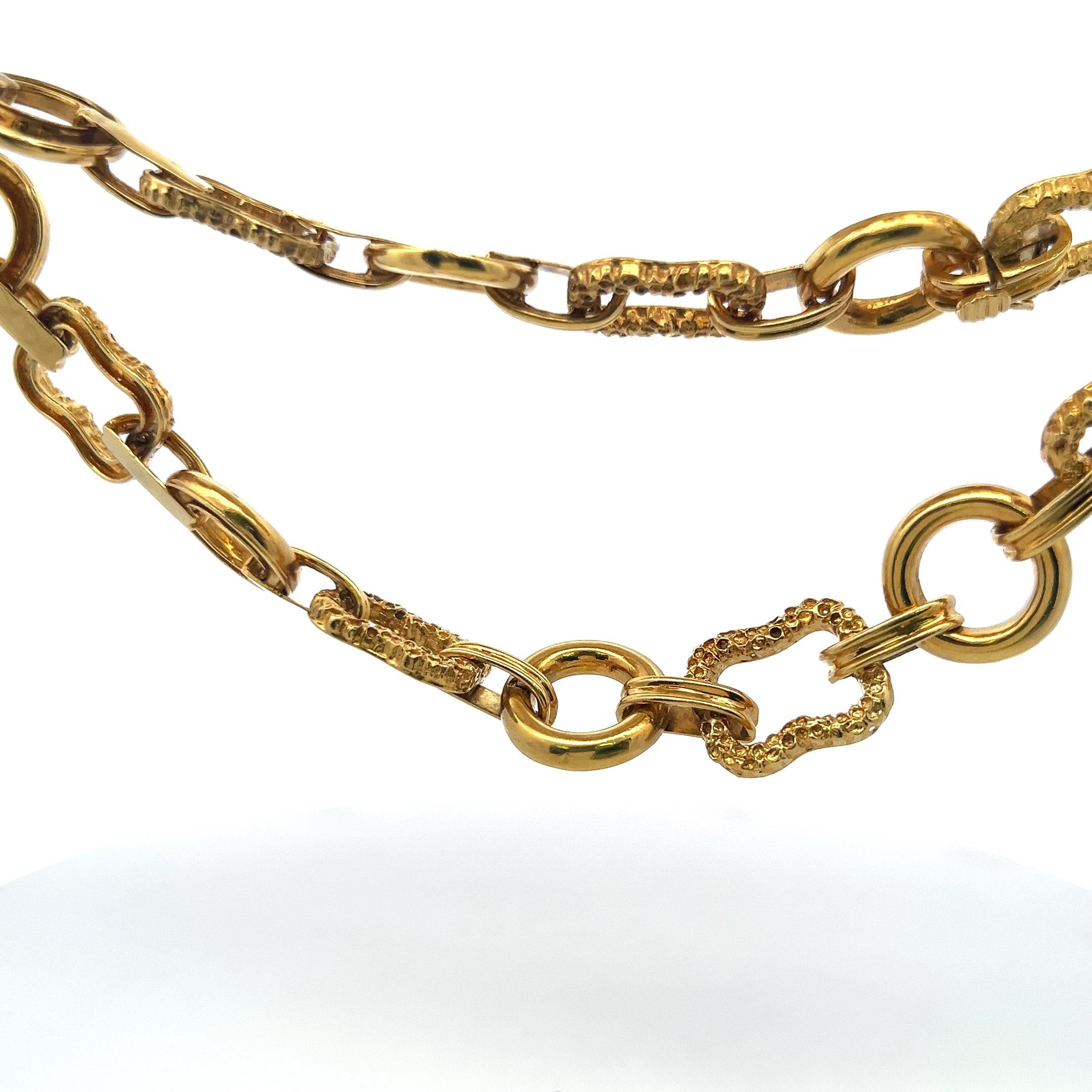 Vintage 171.60 Grams 36 Inch 18 Karat Yellow Gold Gold Necklace Necklace