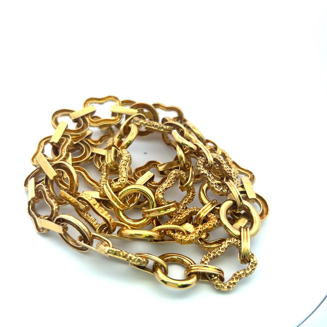 Vintage 171.60 Grams 36 Inch 18 Karat Yellow Gold Gold Necklace Necklace
