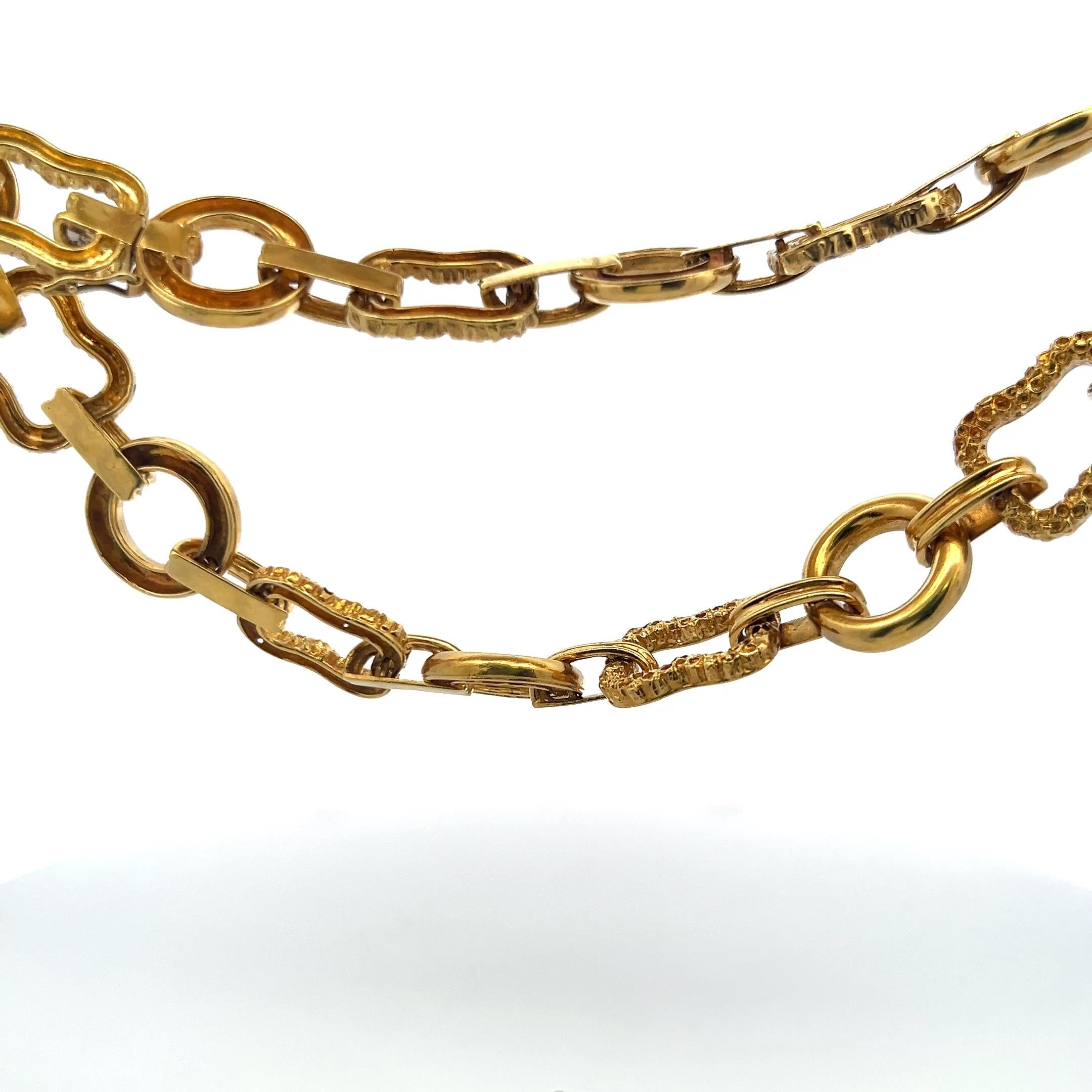 Vintage 171.60 Grams 36 Inch 18 Karat Yellow Gold Gold Necklace Necklace