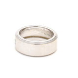 Tiffany & Co 0.07 Carat Round Brilliant F VS2 Diamond 18 Karat White Gold Band Ring