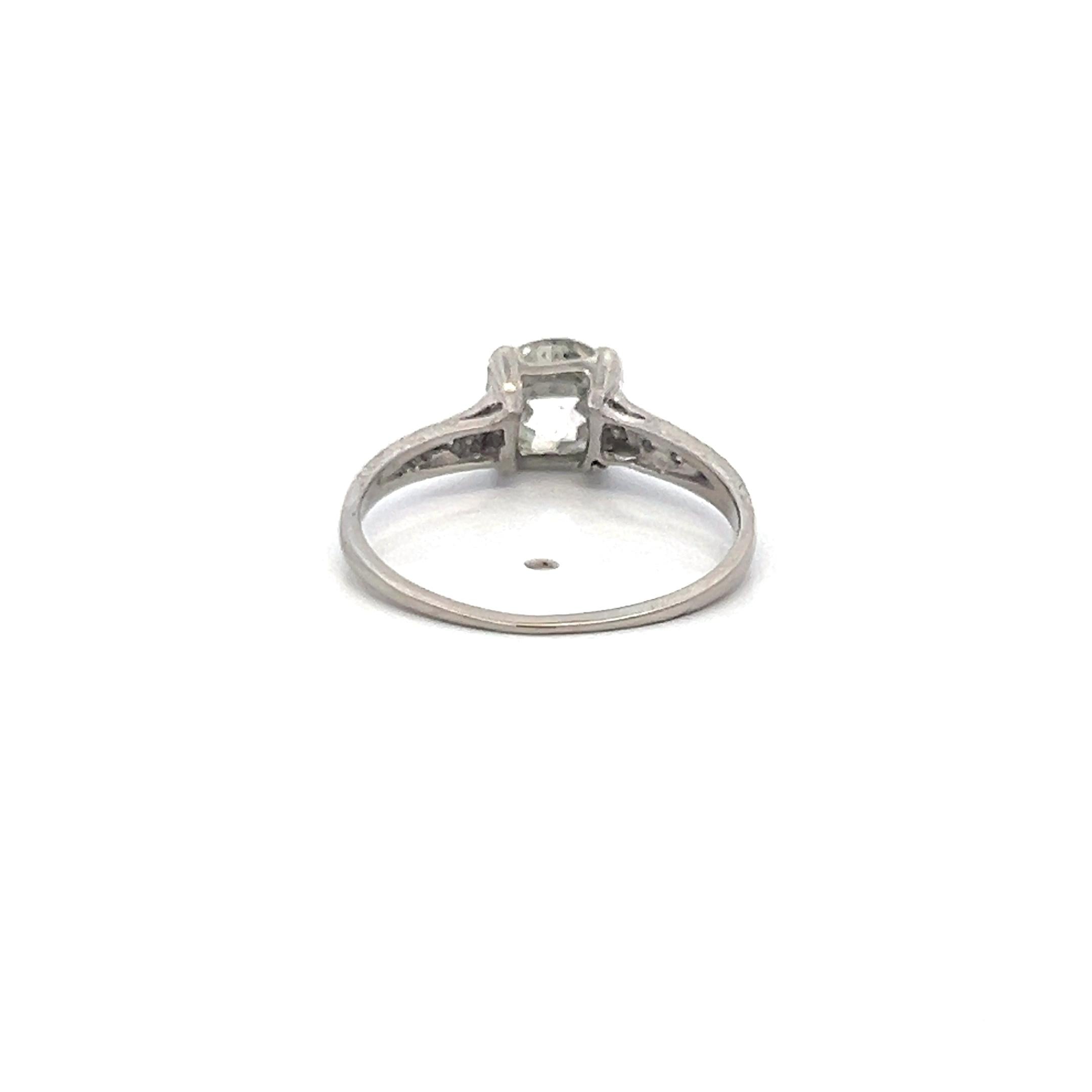 1.51ct Old European & Round Brilliant Diamond Platinum Engagement Ring (G SI1)
