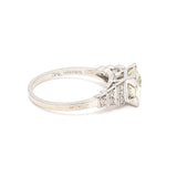 1.53 Carat Old European Cut O VS2 Diamond Platinum Engagement Ring