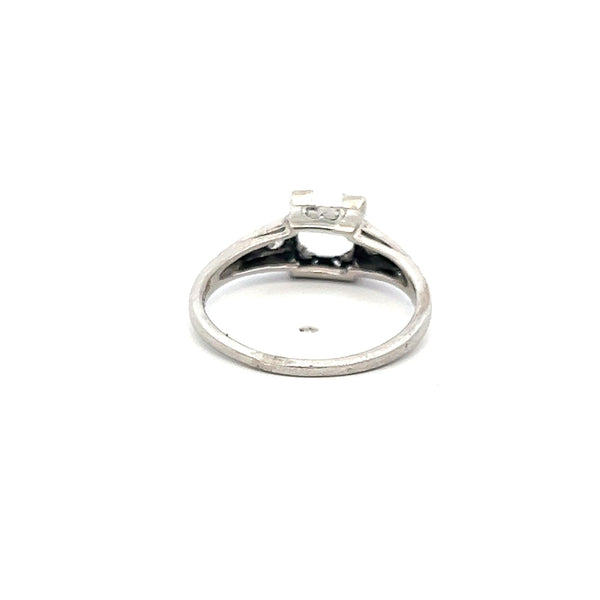 0.08 Carat Round Brilliant I VS1 Diamond Platinum Semi Mount Ring