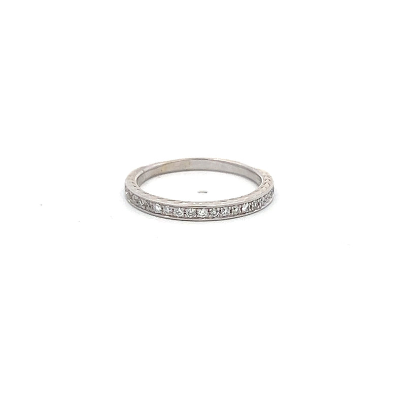 0.25 Carat Round Brilliant I SI1 Diamond 14 Karat White Gold Band Ring