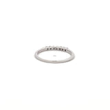 0.15 Carat Round Brilliant G SI1 Diamond 14 Karat White Gold Band Ring