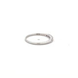 0.15 Carat Round Brilliant G SI1 Diamond 14 Karat White Gold Band Ring