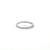 0.15 Carat Round Brilliant G SI1 Diamond 14 Karat White Gold Band Ring