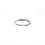 0.15 Carat Round Brilliant G SI1 Diamond 14 Karat White Gold Band Ring