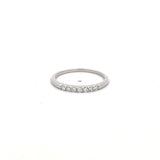 0.15 Carat Round Brilliant G SI1 Diamond 14 Karat White Gold Band Ring