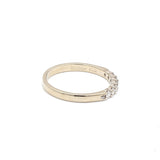 0.21 Carat Round Brilliant G SI1 Diamond 14 Karat White Gold Band Ring